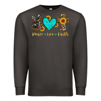 Smoke peace love faith with cros and sunflower Premium Sweatshirt - Artiststas