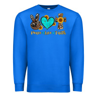 True Royal peace love faith with cros and sunflower Premium Sweatshirt - Artiststas