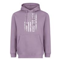 Lavender Father's Day Best Dad Ever American Flag Heavyweight Hoodie - minhPixels