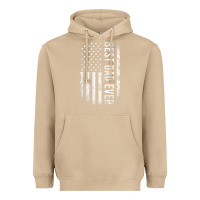 Mushroom Father's Day Best Dad Ever American Flag Heavyweight Hoodie - minhPixels