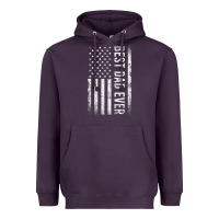 Father's Day Best Dad Ever American Flag Heavyweight Hoodie | Teevron