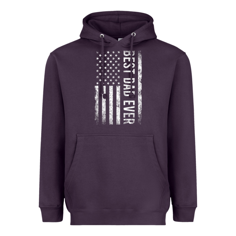 Father's Day Best Dad Ever American Flag Heavyweight Hoodie by minhPixels | Teevron