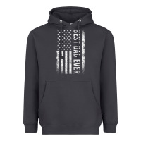 Smoke Father's Day Best Dad Ever American Flag Heavyweight Hoodie - minhPixels