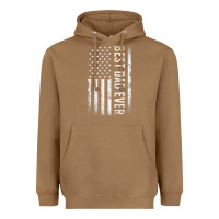 Toasted Coconut Father's Day Best Dad Ever American Flag Heavyweight Hoodie - minhPixels