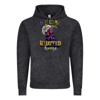 Vintage Black welcome to our haunted house Vintage Hoodie - CowGirlArtShop