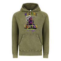 Vintage Olive welcome to our haunted house Vintage Hoodie - CowGirlArtShop