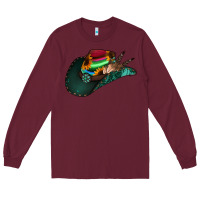 Burgundy aztec sunflower cowboy hat Long Sleeve Tee - Jasminsmagicworld