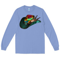 Colony Blue aztec sunflower cowboy hat Long Sleeve Tee - Jasminsmagicworld
