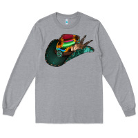 Heather Grey aztec sunflower cowboy hat Long Sleeve Tee - Jasminsmagicworld