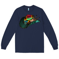 Navy aztec sunflower cowboy hat Long Sleeve Tee - Jasminsmagicworld