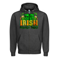 Charcoal Heather Beer Irish Periodic table St. Patrick's Zipper Hoodie - LillyAllenDesigns