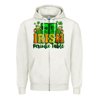 Oatmeal Heather Beer Irish Periodic table St. Patrick's Zipper Hoodie - LillyAllenDesigns