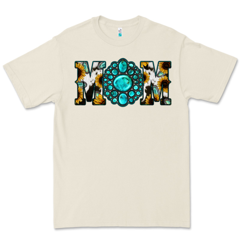 Sunflower Turquoise Gemstone Cowhide Mom Premium Tee by Bettercallsaul | Teevron