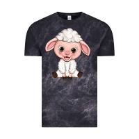 Cloud Black Cartoon Lamb Vintage Tee - HowdyJamesFarm