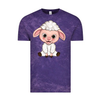 Cloud Purple Cartoon Lamb Vintage Tee - HowdyJamesFarm