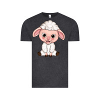 Vintage Black Cartoon Lamb Vintage Tee - HowdyJamesFarm