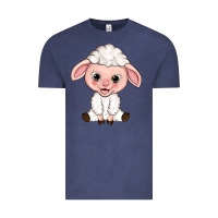 Vintage Denim Cartoon Lamb Vintage Tee - HowdyJamesFarm