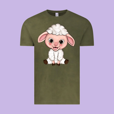 Cartoon Lamb Vintage Tee Designed By Howdyjamesfarm