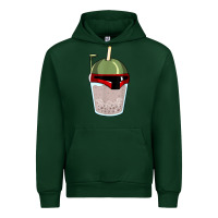 Forest Green bubble fett boba tea funny sci fi pun pearl milk tea gift t shirt Urban Hoodie - minhPixels