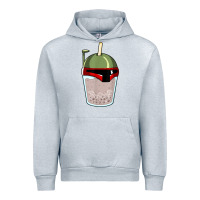 Heather Grey bubble fett boba tea funny sci fi pun pearl milk tea gift t shirt Urban Hoodie - minhPixels