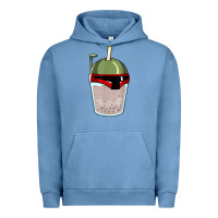 Pigment Pebble Blue bubble fett boba tea funny sci fi pun pearl milk tea gift t shirt Urban Hoodie - minhPixels