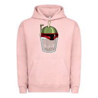 Pigment Salmon bubble fett boba tea funny sci fi pun pearl milk tea gift t shirt Urban Hoodie - minhPixels