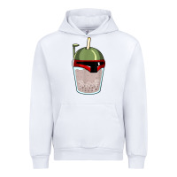 White bubble fett boba tea funny sci fi pun pearl milk tea gift t shirt Urban Hoodie - minhPixels