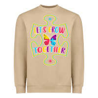 Mushroom Let s Grow Together Heavyweight Sweatshirt - CowhideDigitalArt