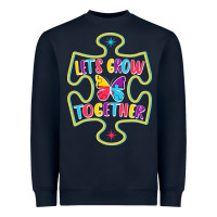Navy Let s Grow Together Heavyweight Sweatshirt - CowhideDigitalArt