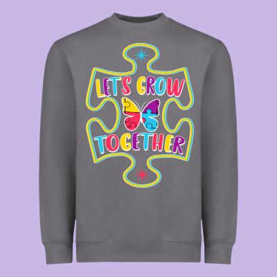 Let S Grow Together Heavyweight Sweatshirt Designed By Cowhidedigitalart