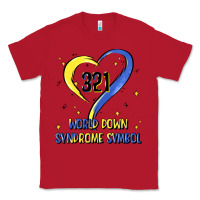 Red world down syndrome symbol Classic Tee - Artiststas