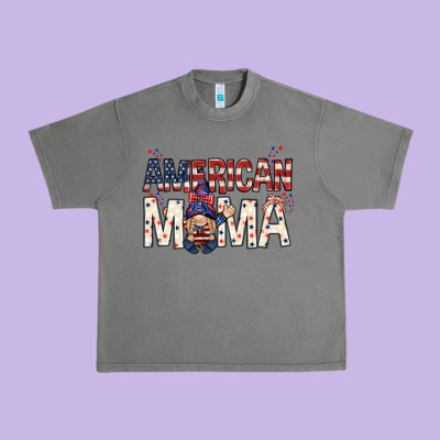 American Mama With Gnome Mother's Day Urban Heavy Tee Designed By Howdyjamesfarm