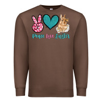 Chestnut peace love easter with bunny and butterfly Premium Sweatshirt - Artiststas