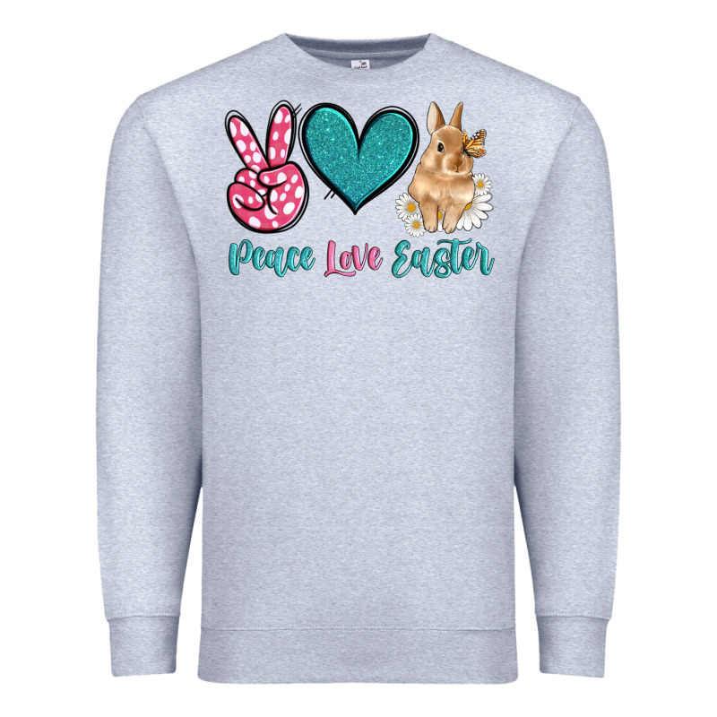 Peace Love Easter With Bunny And Butterfly Premium Sweatshirt by Artiststas | Teevron