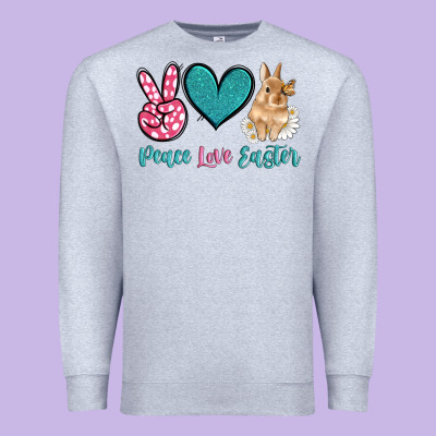 Peace Love Easter With Bunny And Butterfly Premium Sweatshirt Designed By Artiststas