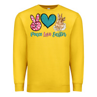 Lemon peace love easter with bunny and butterfly Premium Sweatshirt - Artiststas