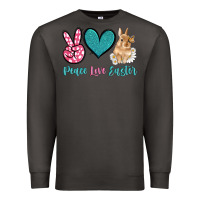 Smoke peace love easter with bunny and butterfly Premium Sweatshirt - Artiststas