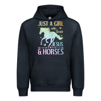 Navy Jesus And Horses, Horse Gifts For Girls, Women Urban Hoodie - minhPixels