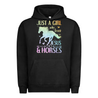 Pigment Black Jesus And Horses, Horse Gifts For Girls, Women Urban Hoodie - minhPixels