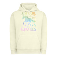 Pigment Pistachio Jesus And Horses, Horse Gifts For Girls, Women Urban Hoodie - minhPixels