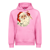 Fuchsia Pink santa vintage face Urban Hoodie - minhPixels