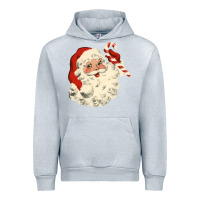 Heather Grey santa vintage face Urban Hoodie - minhPixels