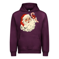 Mauve Wine santa vintage face Urban Hoodie - minhPixels
