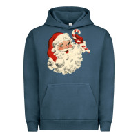 Pigment Midnight Navy santa vintage face Urban Hoodie - minhPixels