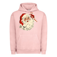 Pigment Salmon santa vintage face Urban Hoodie - minhPixels