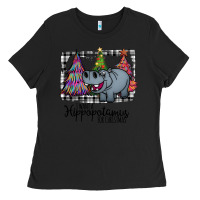 Black hippopotamus, Christmas Carols, Christmas, Christmas market, christmas Ladies Tee - Bettercallsaul