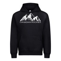 Black Canadian Rockies Gift Canada Rocky Mountains Souvenir Urban Hoodie - minhPixels