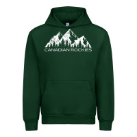 Forest Green Canadian Rockies Gift Canada Rocky Mountains Souvenir Urban Hoodie - minhPixels