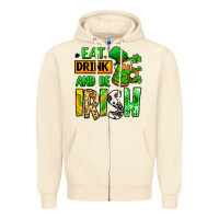 Sandshell Eat drink and be Irish St. Patrick's Zipper Hoodie - LillyAllenDesigns