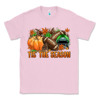 Bubblegum Pink Tis' the season Football green helmet Classic Tee - NancyCooperArtShop